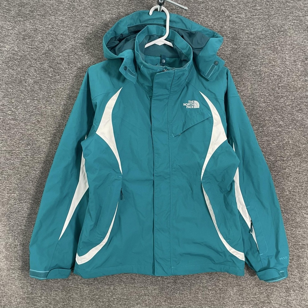 The North Face Jacket Womens Small Blue HyVent Ski Snowboard Hooded Waterproof